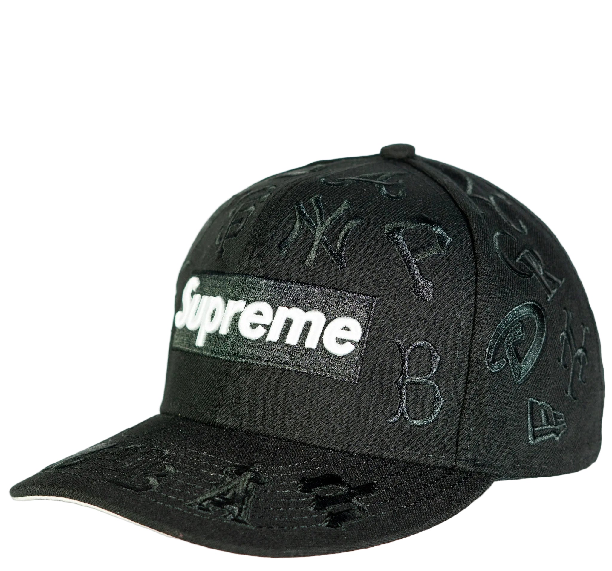 Supreme x New Era All Over Black