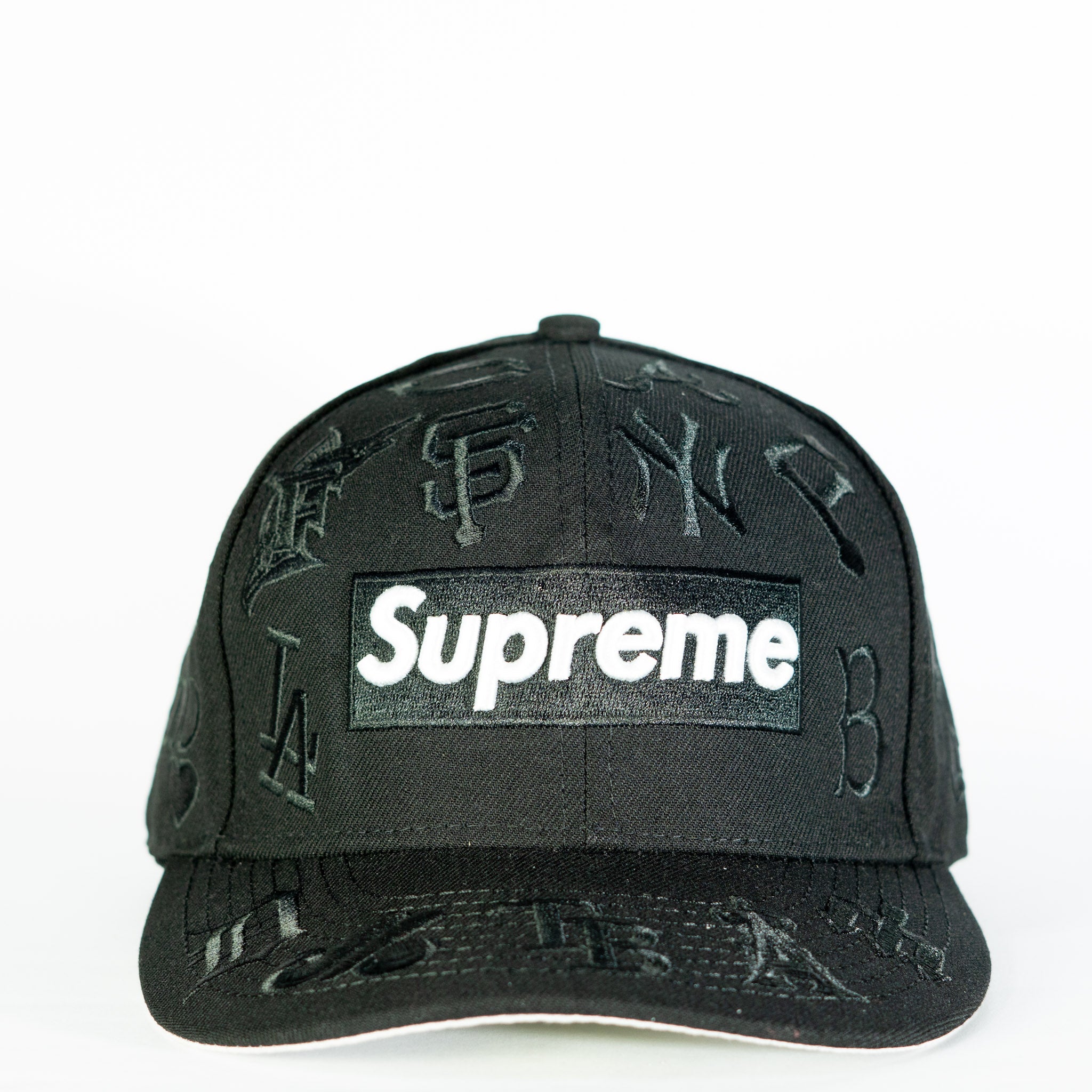 Supreme x New Era All Over Black