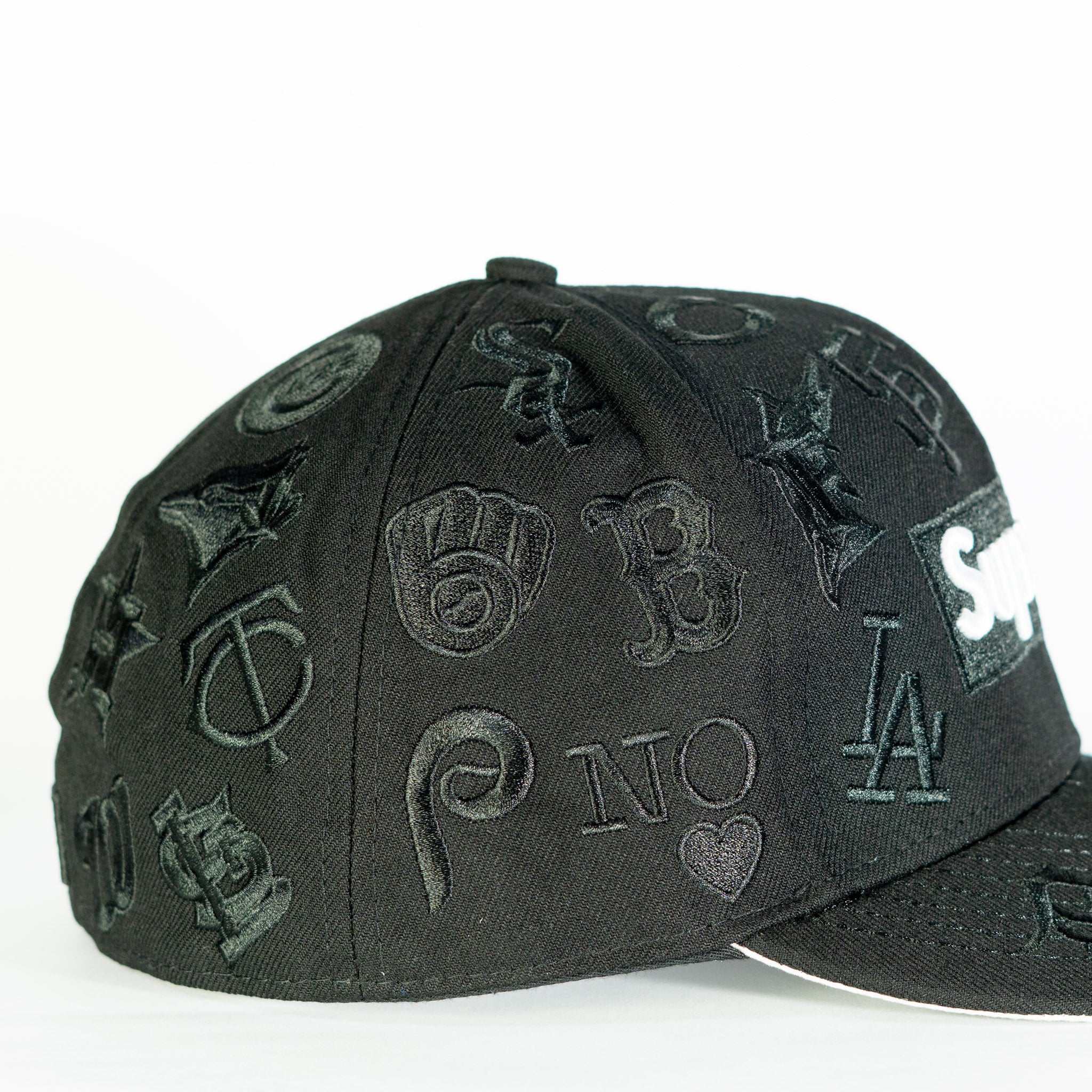 Supreme x New Era All Over Black