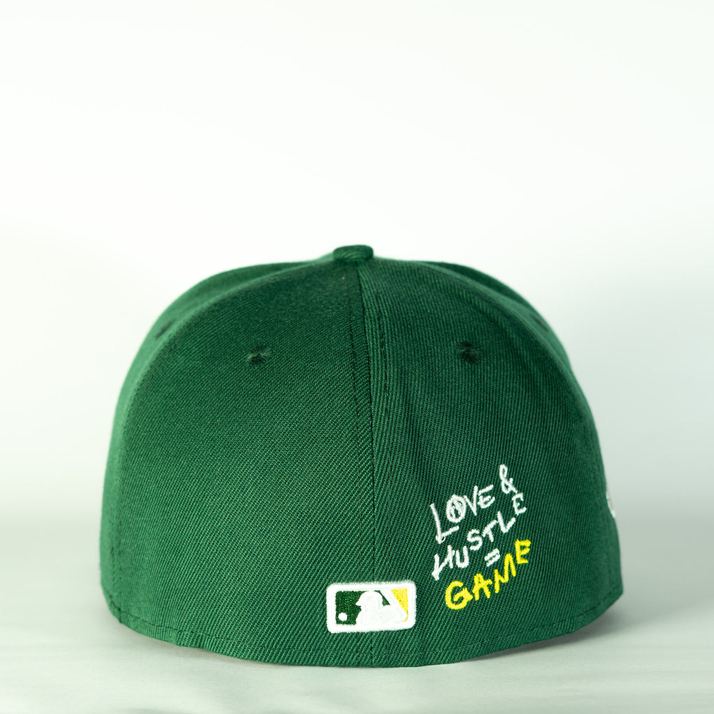 New Era 59fifty Fitted Mlb Oakland Green Team Heart